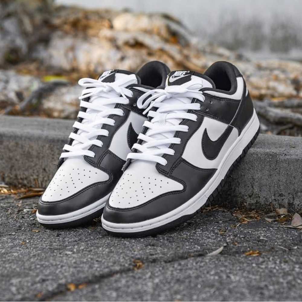Nike dunk low retro black and white.
